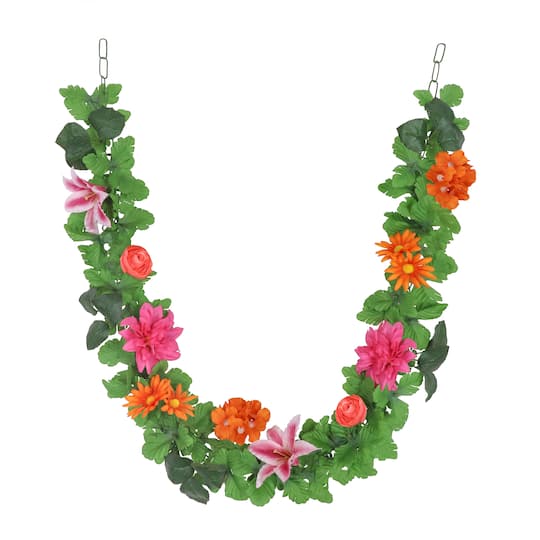 6ft. Lily & Pink Dahlia Garland by Ashland®